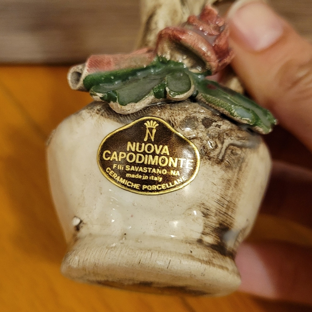 Vintage Nuova CAPODIMONTE Small Porcelain Pitcher Made In Italy - Picture 2 of 11